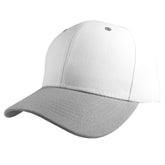 Gelante Adult Plain Baseball Cap Classic Adjustable Size for All Seasons. 20-001-WhiteLtGray-1PC